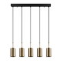Opviq Kem - 6386 Lámpara de araña Oro y Negro con altura ajustable